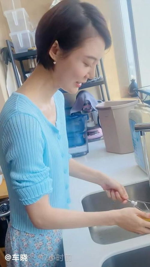 39岁车晓晒居家日常引热议 亲自动手洗碗，却遭网友趣味调侃